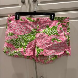 Lilly Pulitzer Pink Sunset Home Slice Shorts Size 14